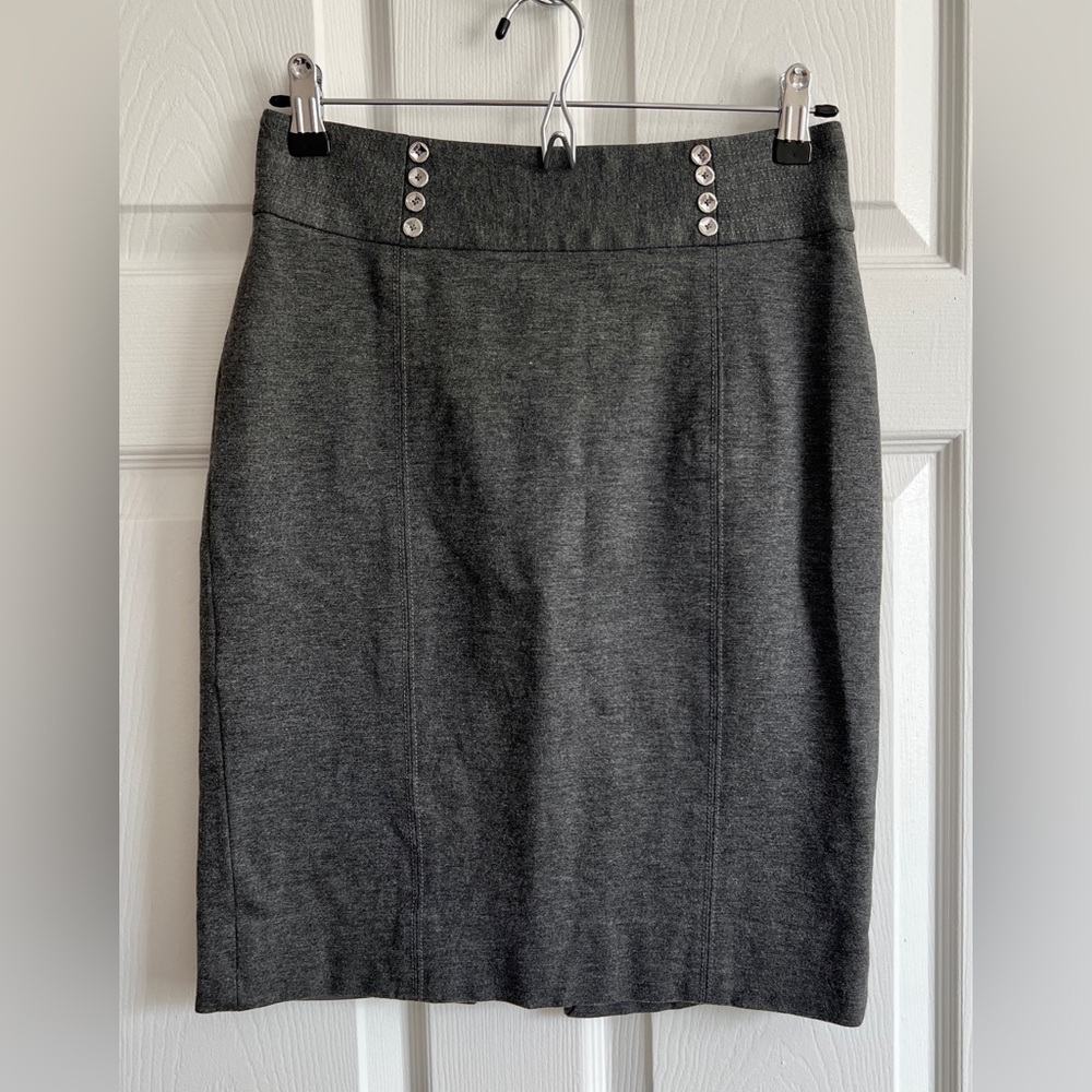 White House Black Market Charcoal Pencil Skirt
